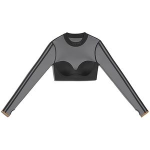 Ivy Park Long Sleeve Mesh Crop Top